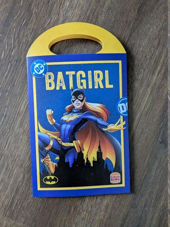 Figurine carton Batgirl burger king neuve