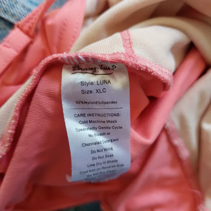 Justaucorps Dansez-Vous avec jupe intégrée taille xlc=8/10 ans corail - photo numéro 4