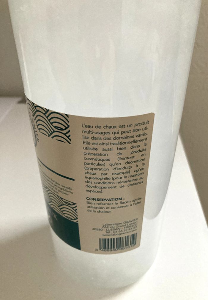 Eau de Chaux pour faire du liniment maison - photo numéro 2