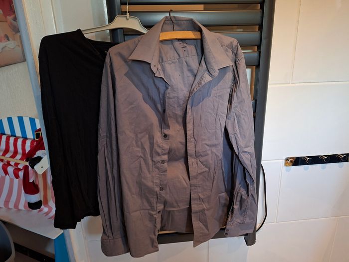 2 chemises homme M et 1 tee shirt - photo numéro 2