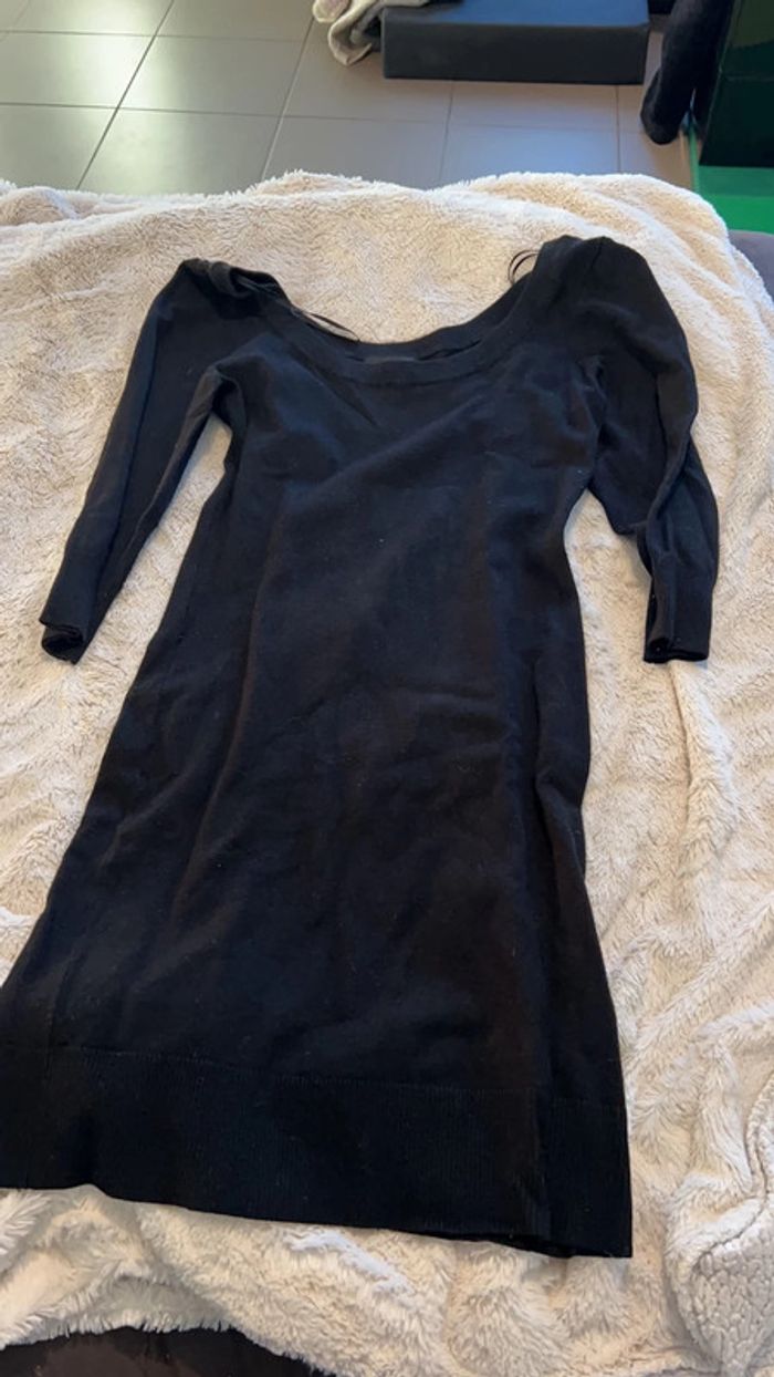 Robe col rond manches 3/4