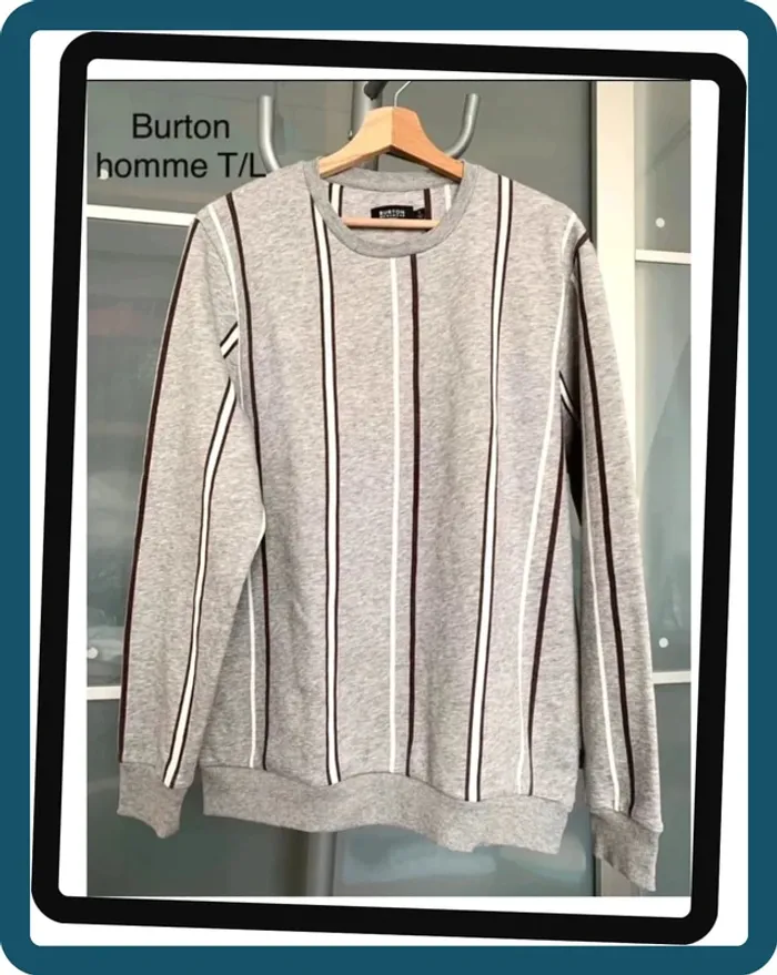 Très beau sweat rayé Burton London T/L