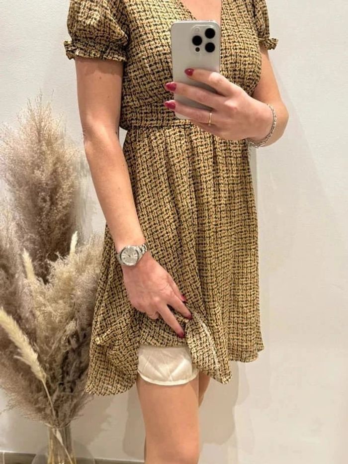 robe midi femme style rétro manches courtes T38/40 - photo numéro 3