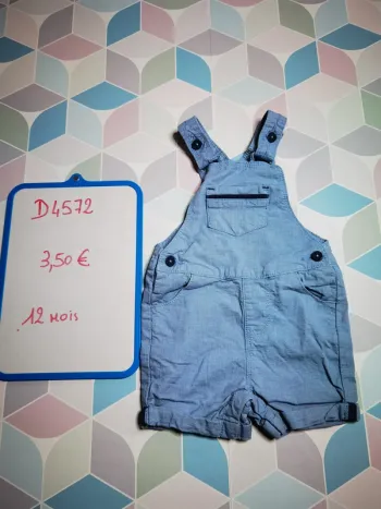 D4572 - salopette short 12 mois