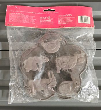 Moule silicone gris pâtisserie Animaux de la ferme