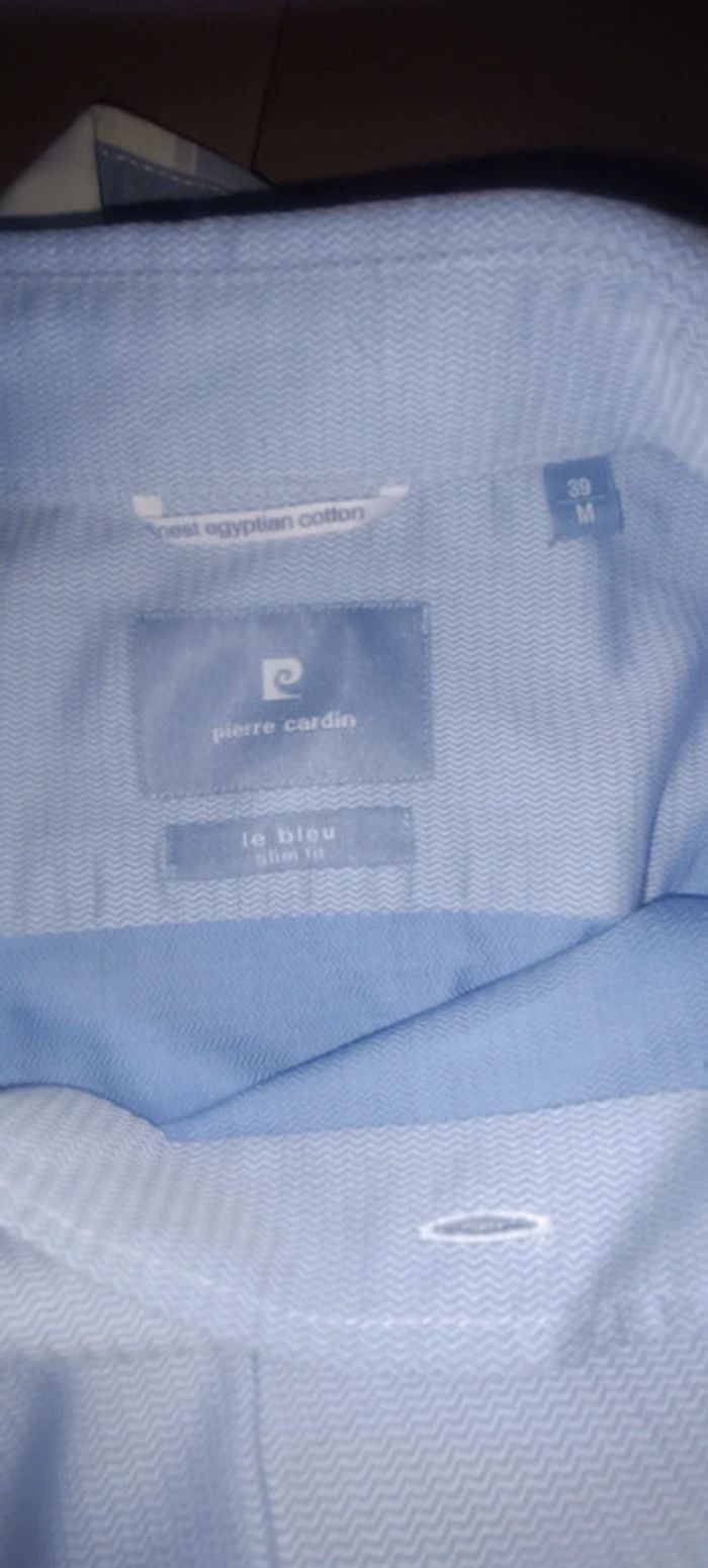Chemise bleu longues manches Pierre Cardin - photo numéro 3