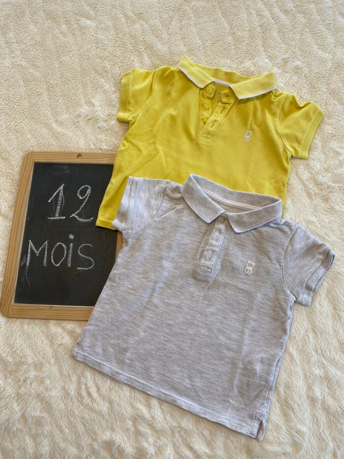 Lot de 2 polos okaïdi 12 mois
