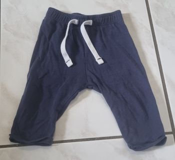 inextenso pantalon bébé bleu marine jogging léger taille 62 cm