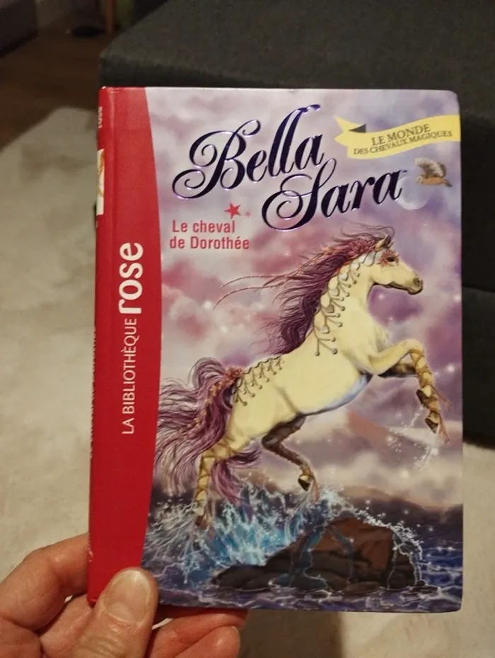 Lot de 4 livres Bella Sarah le monde des chevaux magiques bibliothèque Rose - photo numéro 6