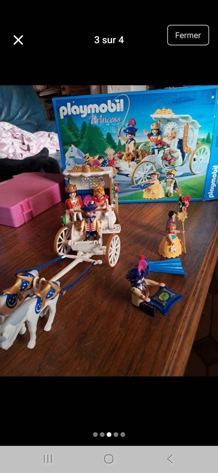 Playmobil complet boîte carosse princesse - photo numéro 3