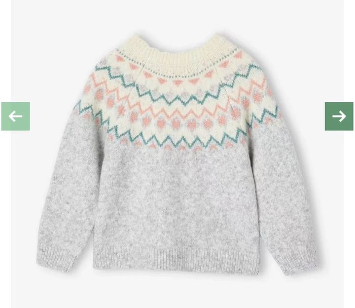 Pull jacquard fille Verbaudet 4 ans neuf - photo numéro 3