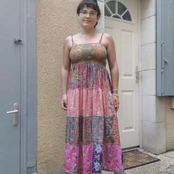 Magnifique robe 100% soie TU