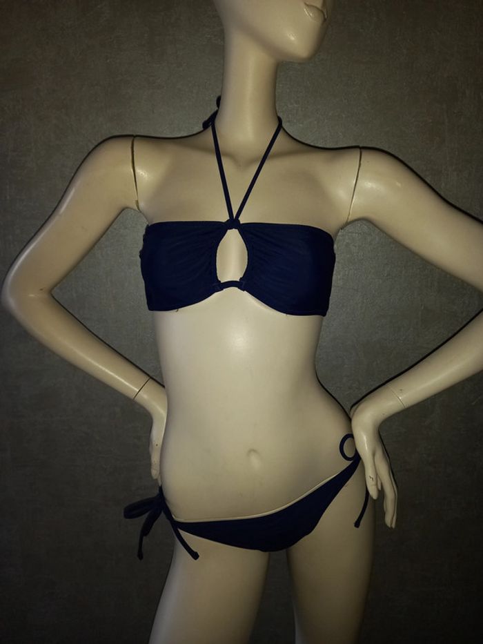 maillot de bain 2 pièces bleu marine TEX taille 40