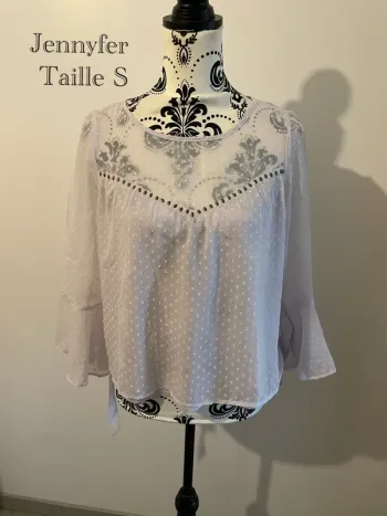 Blouse Jennyfer mauve / lilas à pois - Taille S