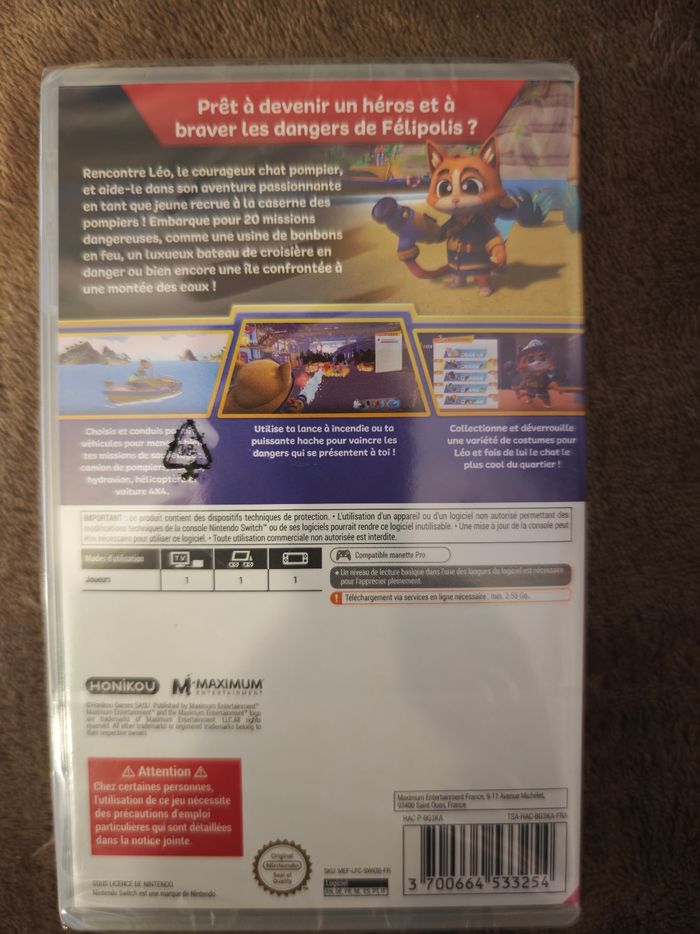 Jeux Nintendo switch neuf sous blister Léo le pompier envoie rapide excellent jeu - photo numéro 2