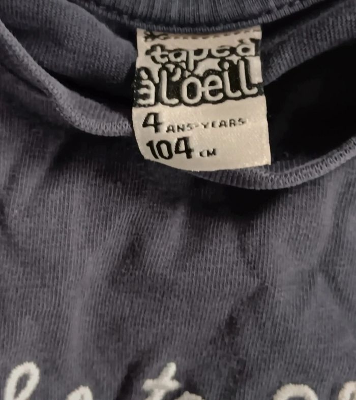 T-shirt tape a l'œil 4ans - photo numéro 3