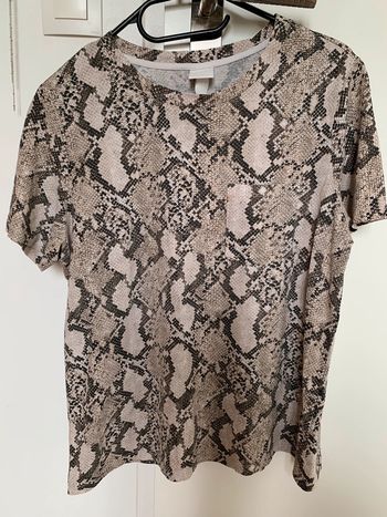 T-shirt MC imprimé serpent tbe h&m t.S