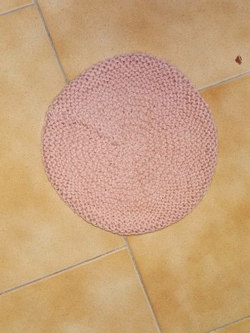 Bonnet rose clair tricoté