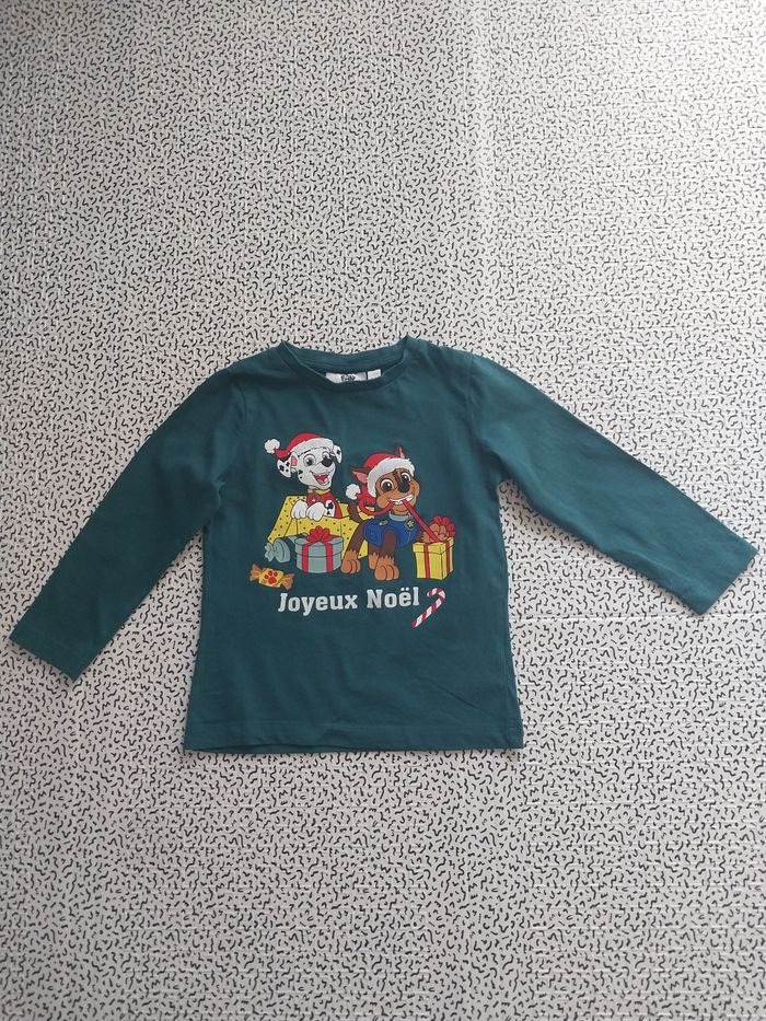 T-shirt Noël Pat’ Patrouille garçon – 3 ans