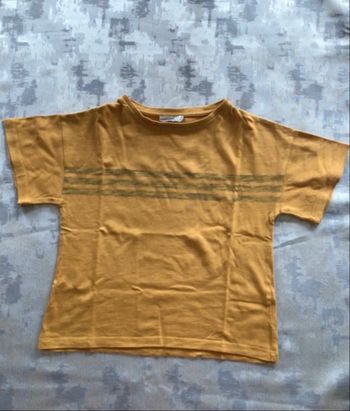 Tee-shirt manches courtes garçon Storytelling 6 ans – moutarde – TBE 
