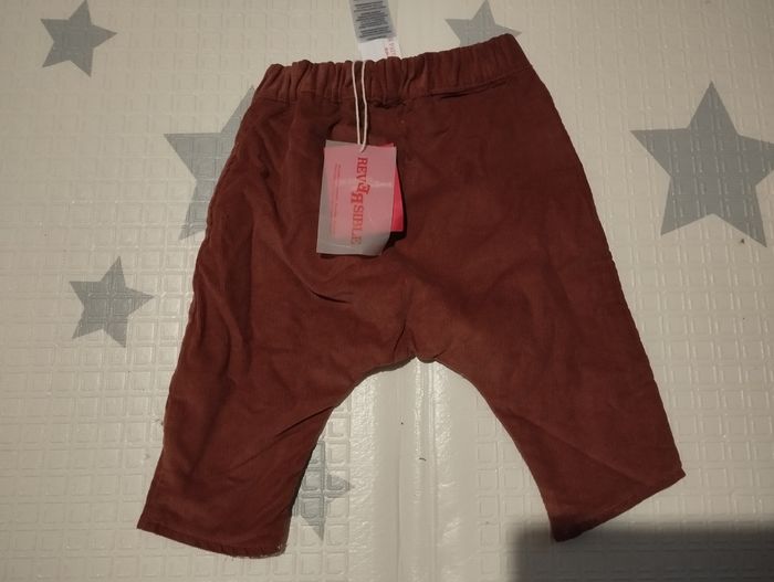 Pantalon velour réversible 6 mois - photo numéro 2