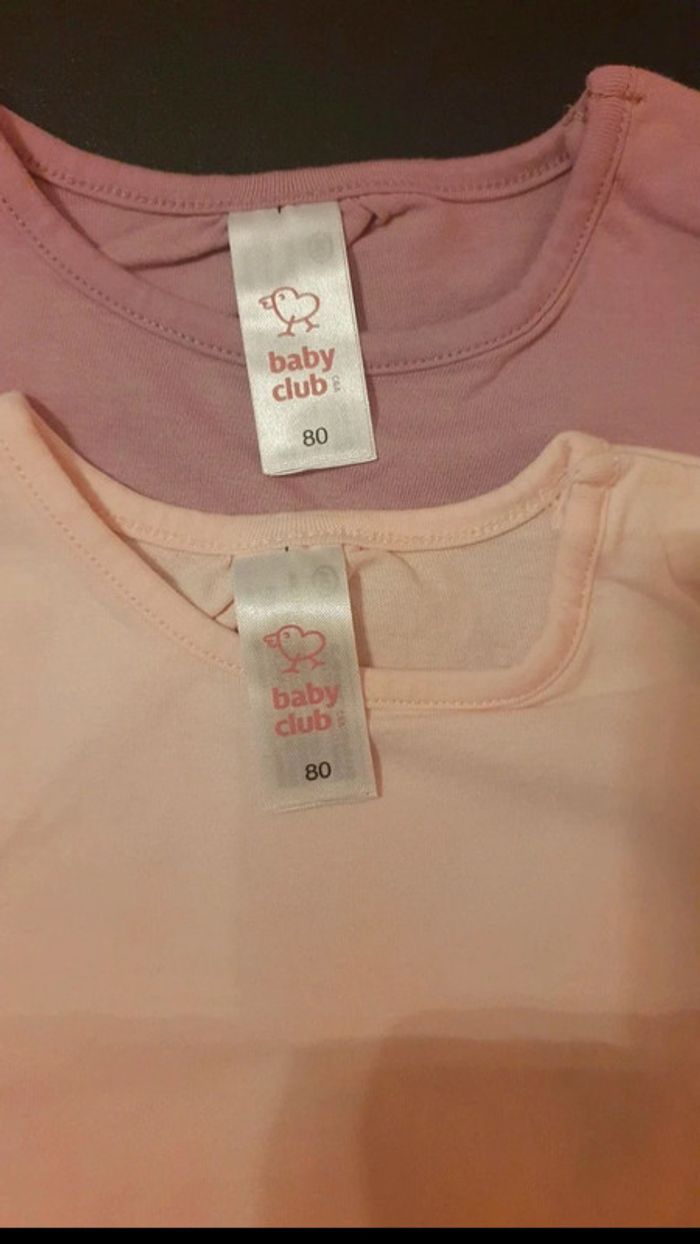 Lot de 2 tee-shirts manches longues 80 cm - photo numéro 4