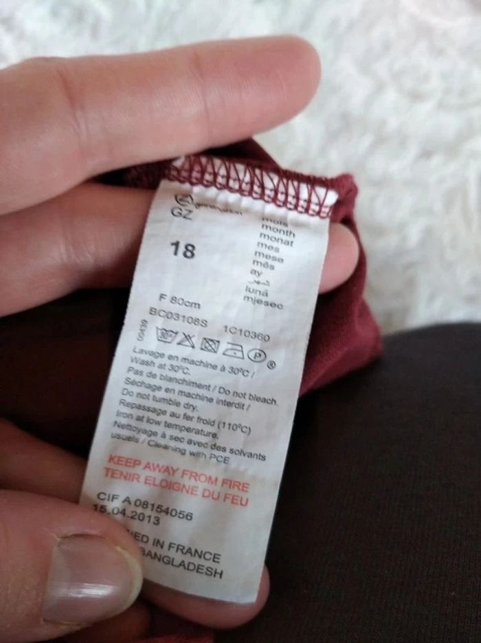 Tee shirt manches longues Garçon 18 mois Baleine Grain de blé 100% coton - photo numéro 7