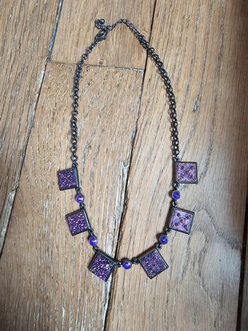 Collier fantaisie violet