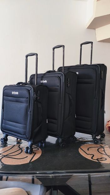 Lot de 3 valises tissu ultra legeres