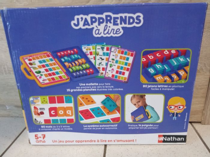 Malette apprentissage mots, orthographe, vocabulaire, lecture, jeu dès 5 ans, GS, Nathan, j'apprends à lire, lettres alphabet, écriture, boîte d'origine, idéal cadeau, offrir - photo numéro 2