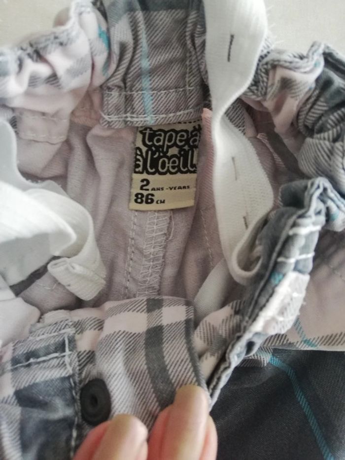 Bermuda 2 ans à carreaux tape à l'oeil - photo numéro 2