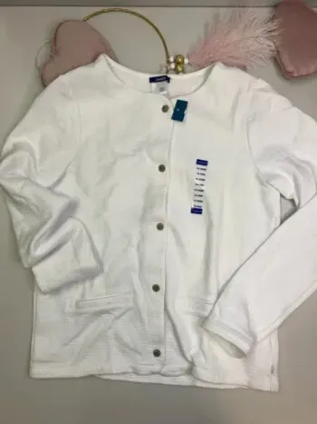 Gilet / veste fille - blanche - neuf - Okaïdi - Taille 14 ans