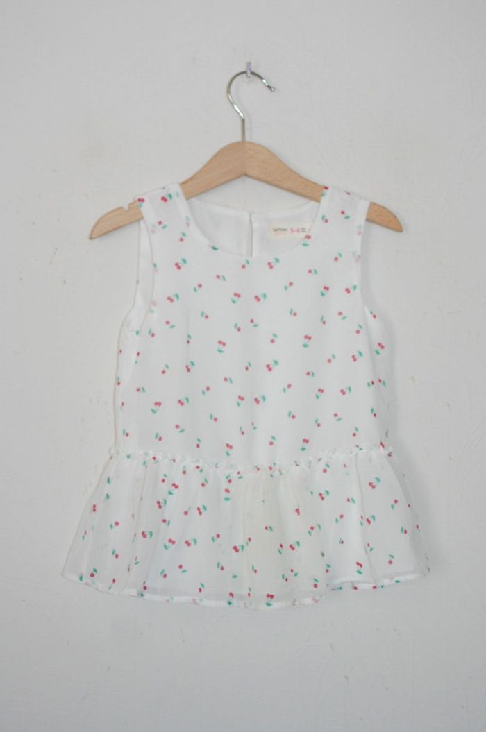 Blouse sans manche blanche Lefties 5-6 ans