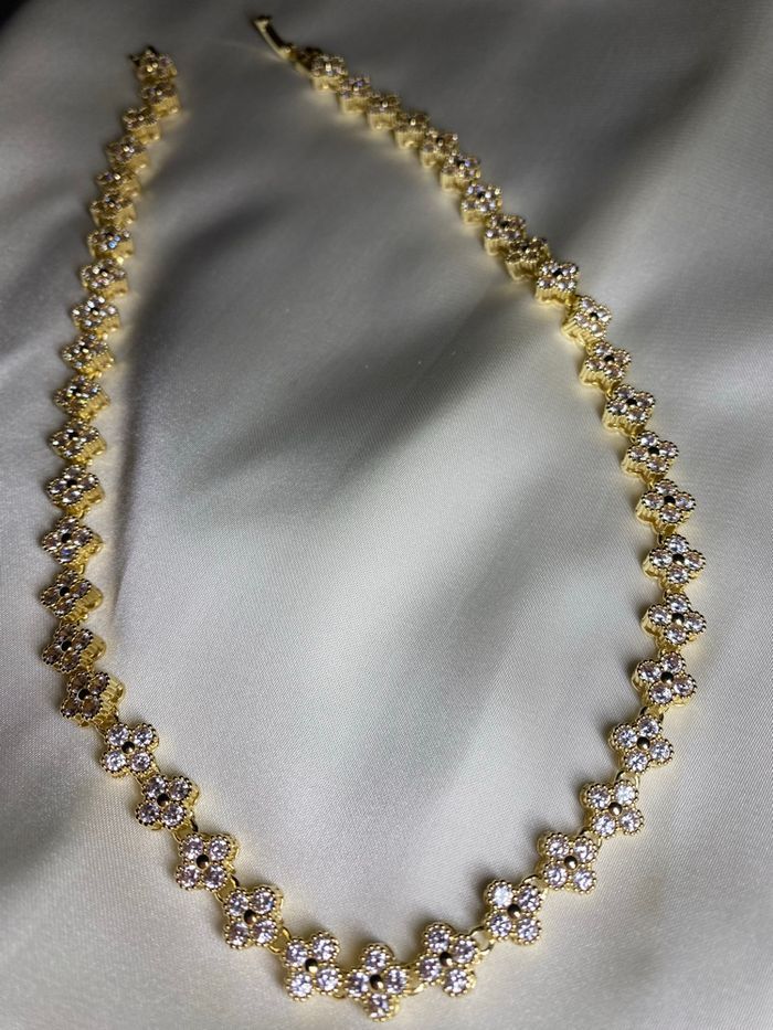 Collier strass et doré - photo numéro 4