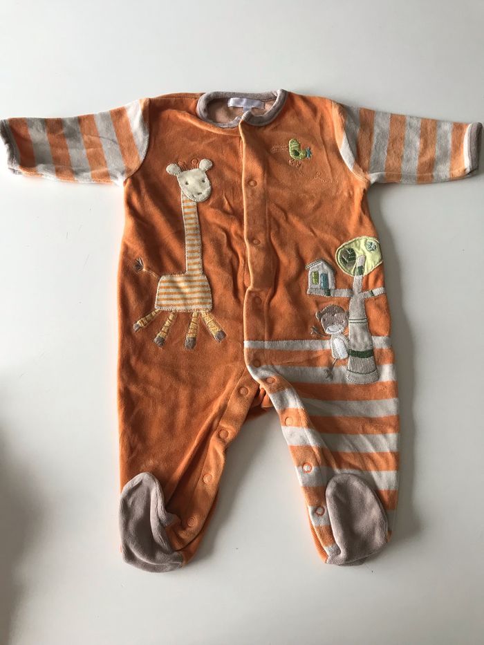 Dors bien en velours orange 6M