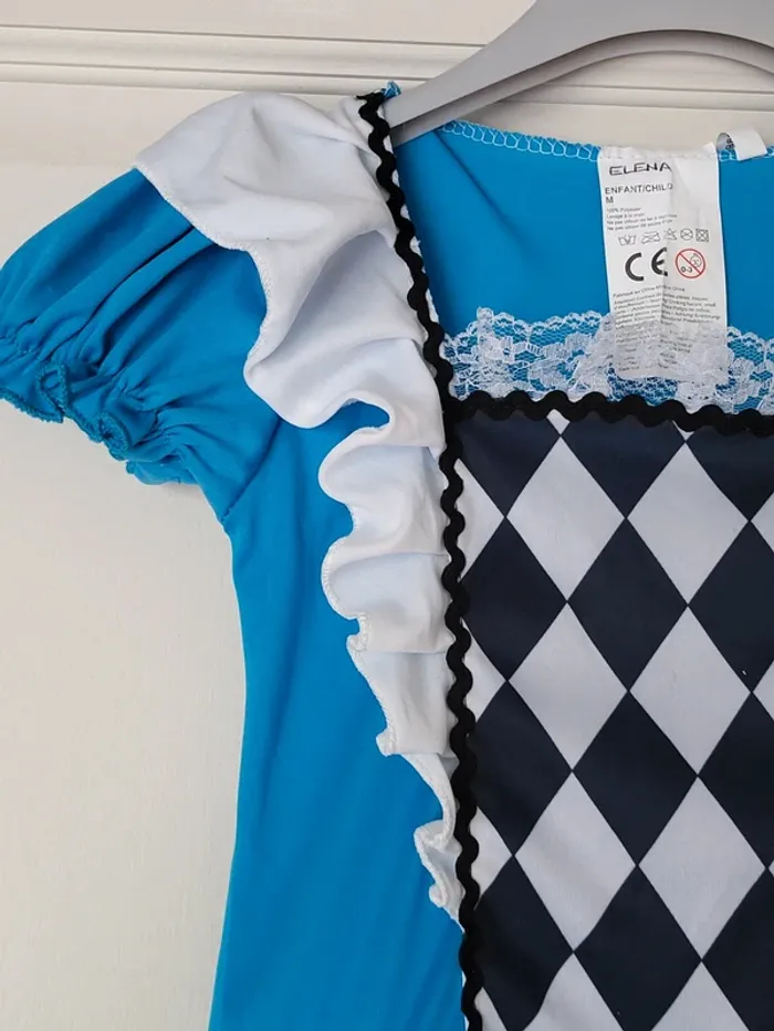 Robe bleue  à damier - Déguisement Alice au pays de merveilles - photo numéro 3