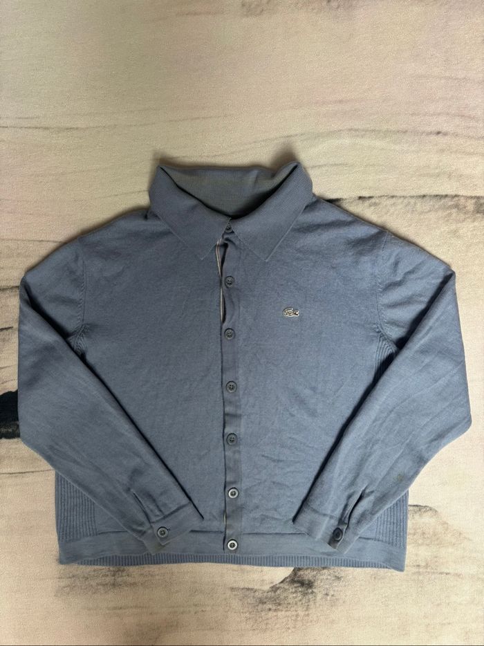 cardigan/veste Lacoste vintage couleur bleu clair taille S - photo numéro 3