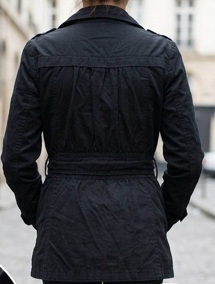 Jolie Veste Noire ceinturée "Generation New Look" - T.14/15 ans (164-170cm) - photo numéro 2