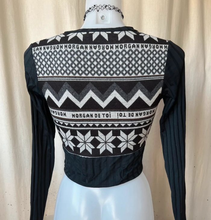 Soldes Summer Sales 🔥 Top court bi matière Coquette vintage made in France y2k - Taille S/M - photo numéro 4