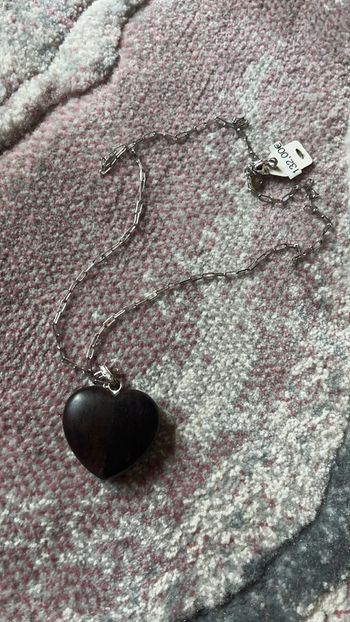 Collier argent et bois