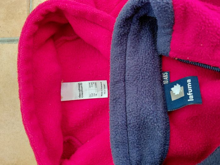 Polaire Lafuma 10 ans rouge foncé unisexe - photo numéro 2