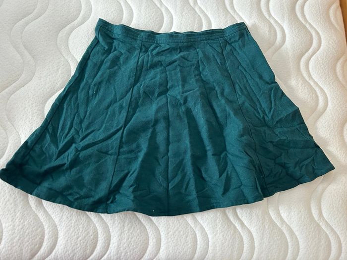 Jupe Sessun en laine vert T. 42