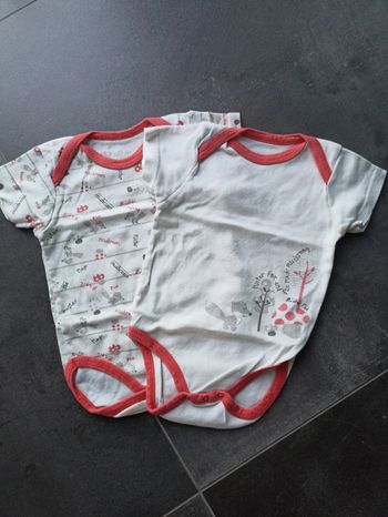 Lot de 2 bodies Taille 9 mois