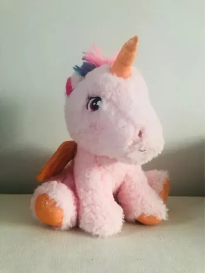 Peluche licorne rose arc en ciel fizzy ailes - photo numéro 9