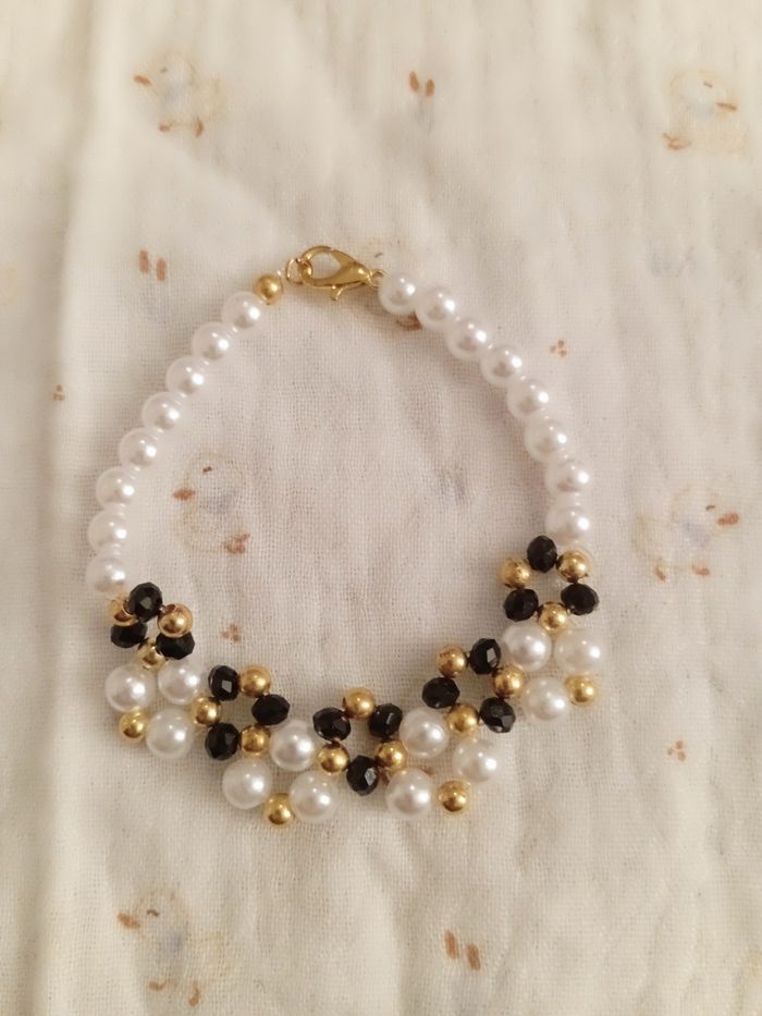 Bracelet perles acryliques et en verres - photo numéro 4