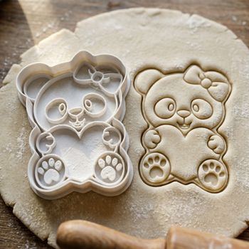 Emporte-pièce Panda Kawaii Cœur - Découpoir Biscuit Sablé Pâte à Sucre