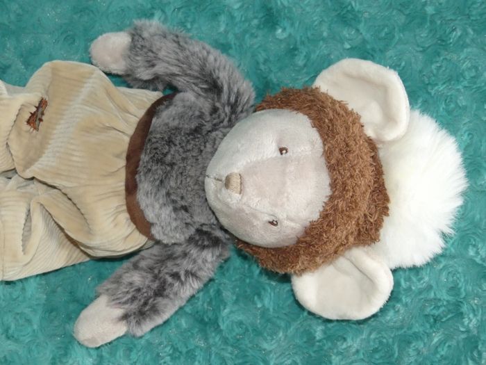 Doudou souris gris beige Bukowski 🐭état neuf