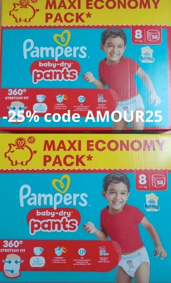 2 cartons de 58 couches