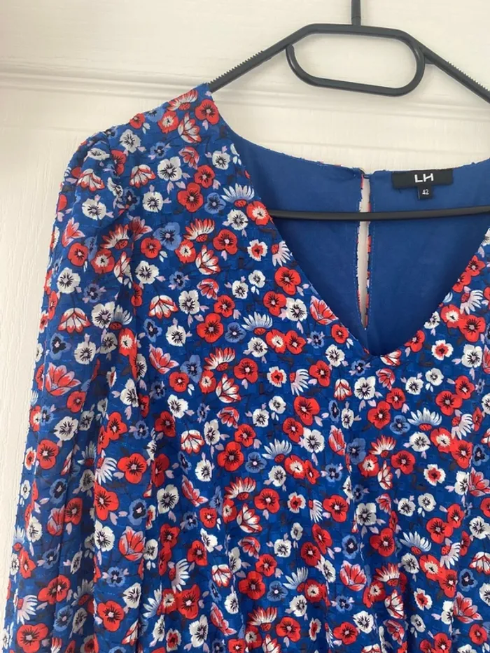 Robe fleurie manches longues - photo numéro 2