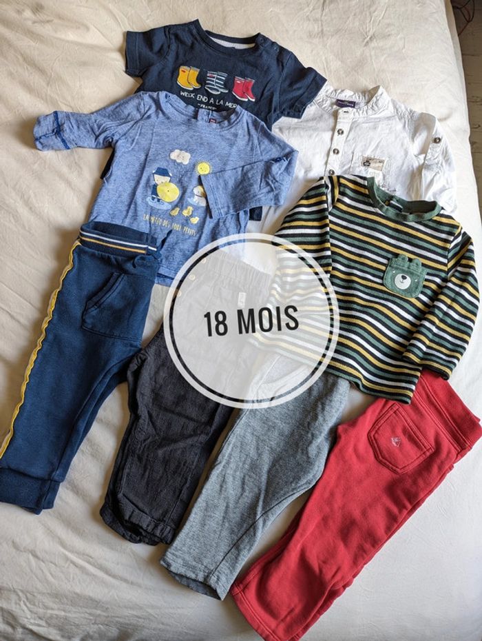 Lot vêtements bébé garçon taille 18 mois